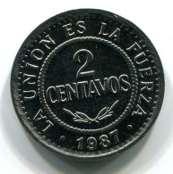 2 CENTAVOS 1987 BOLIVIA Coin UNC #W10942.U - Bolivië