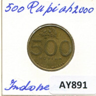 500 RUPIAH 2000 INDONESIA Moneda #AY891.E - Indonésie