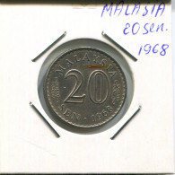 20 SEN 1968 MALAYSIA Coin #AR690.U - Malaysie