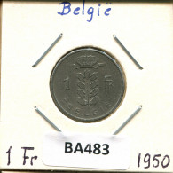 1 FRANC 1950 DUTCH Text BELGIUM Coin #BA483.U - 1 Franc