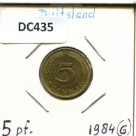 5 PFENNIG 1984 G BRD DEUTSCHLAND Münze GERMANY #DC435.D - 5 Pfennig