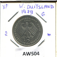 2 DM 1979 G K.SCHUMACHER BRD DEUTSCHLAND Münze GERMANY #AW504.D - 2 Marcos