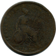 FARTHING 1826 UK GROßBRITANNIEN GREAT BRITAIN Münze #AZ836.D - B. 1 Farthing