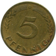 5 PFENNIG 1949 D WEST & UNIFIED GERMANY Coin #DB893.U - 5 Pfennig