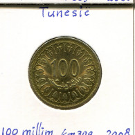 100 MILLIMES 2008 TUNISIE TUNISIA Pièce #AP834.2.F - Tunisia