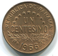 1 CENTESIMO 1966 PANAMA Münze #WW1176.D - Panamá