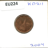2 EURO CENTS 2004 ITALIEN ITALY Münze #EU224.D - Italia