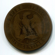10 CENTIMES 1857 A FRANKREICH FRANCE Französisch Münze #AM774.D - 10 Centimes