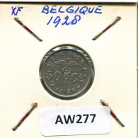 50 CENTIMES 1928 BÉLGICA BELGIUM Moneda FRENCH Text #AW277.E - 50 Centimes