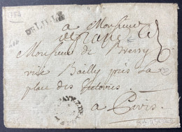 Lettre Sans Texte 1754 Marque " De LILLE " (Ln N°12)  PORT PAYE "DE LILLE " (Ln°29; Indice 30!) RR Certificat ROUMET - ....-1700: Précurseurs