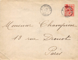 CAGOU SURCHARGE CROIX ROUGE SUR LETTRE DE OUEGOA 1915  NOUVELLE CALEDONIE => FRANCE COVER  - Briefe U. Dokumente