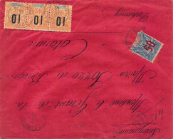 JOLIE LETTRE RECOMMANDEE AVEC TYPE GROUPE SURCHARGES ,  DE COTONOU DAHOMEY 1913 ADRESSEE LOCALEMENT  COVER  - Cartas & Documentos