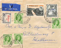 LETTRE DE UMTALI 1960 PAR AVION  => SUISSE  COVER  - Rhodesia & Nyasaland (1954-1963)