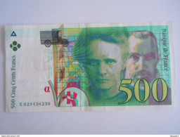 France Marie Et Pierre Curie 500 Francs 1994 K 020426230 Presque Neuf - 500 F 1994-2000 ''Pierre Et Marie Curie''