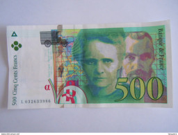 France Marie Et Pierre Curie 500 Francs 1995 L 032633986 Presque Neuf - 500 F 1994-2000 ''Pierre En Marie Curie''