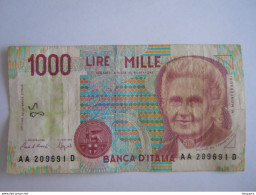 Italia Italie 1000 Lire Montesori AA 209691 D - 1000 Lire