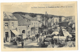 COMBLAIN-au-PONT  ---  La Place Communale Un Jour De Marché - Comblain-au-Pont