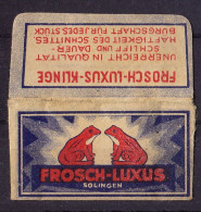 "FROSCH - LUXUS" Razor Blade Old Vintage WRAPPER (see Sales Conditions) - Lamette Da Barba