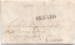 32357# LETTRE URBINO 1847 PESARO MARCHES Pour CESENA - 1. ...-1850 Prefilatelia