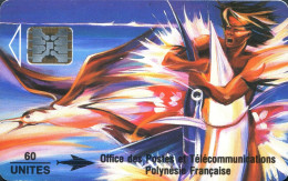 FR. POLYNESIA : FP013A2  60 Le Reve A L'Espadon Verso Vert ( Batch: 00018) USED - Polynésie Française