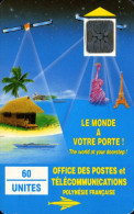 FR. POLYNESIA : FP004B  60 Le Monde A Votre Porte! SC5 6MM GEMB ( Batch: 24638) USED - Polynésie Française