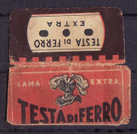 "TESTA Di FERRO" Razor Blade Old Vintage WRAPPER (see Sales Conditions) - Lamette Da Barba