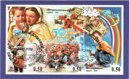 Tajikistan 2002 . UNHCR-50 (Refugees). S/S Of 3v X 0.50 .  Michel # BL29  (oo) - Tayikistán