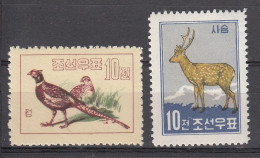 COREA DEL NORTE 1960-1961 - FAUNA - YVERT 202-203** - Patrijzen, Kwartels