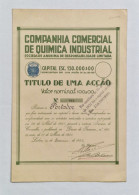 PORTUGAL- LISBOA - Companhia Comercial De Quimica Industrial- Titulo De Uma Acção Nº 023 - 100$00 - 15FEV1932 - Industrie