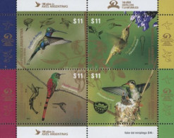 ARGENTINA - AÑO 2016 - AVES ARGENTINAS - MNH - BIRDS COLIBRIES - Unused Stamps