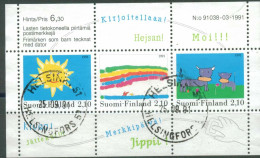 Finland 1991 - Kinderzeichnungen, Block 7, Gestempelt - Blokken & Velletjes