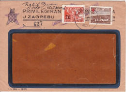 YUGOSLAVIA 1947, Late Use Of Communist "nationalized" CROATIA WW2 (NDH) Pre-printed Official Envelope - Dienstzegels