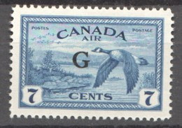 1950  Airmail Canada Goose «G» Overprint  ,Scott CO2 **  MNH - Sobrecargados