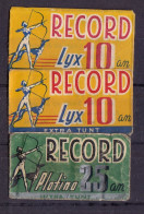 "RECORD" Razor Blade Old Vintage 3 WRAPPERS (see Sales Conditions) - Lamette Da Barba