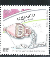 BRAZIL 2020 ZODIAC STAMP AQUARIUS MINT - Neufs