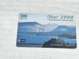 ISRAEL-(BEZ-PRE-0003)-year 2000 Sea Of GALILEE-bezeq International-(639)-(cod Inclosed)-(200units)-(31.12.00)-mint Card - Israele