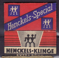 "HENCKELS" Razor Blade Old Vintage 2 WRAPPERS (see Sales Conditions) - Lamette Da Barba