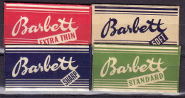 "BARBETT" Razor Blade Old Vintage 4 WRAPPERS (see Sales Conditions) - Lamette Da Barba