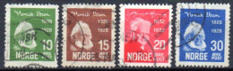 Norvége: Yvert N° 128/131 - Oblitérés