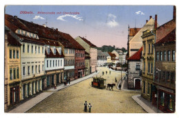 Allemagne --DOEBELN--1917--Ritterstrasse Mit Oberbruecke...colorisée...  (animée, Attelage )...cachet - Doebeln
