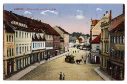 Allemagne --DOEBELN--1917--Ritterstrasse Mit Oberbruecke...colorisée...  (animée, Attelage )...cachet - Döbeln