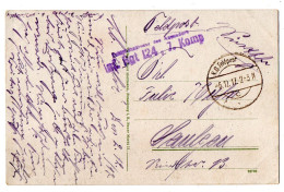 PFIRT -- FERRETTE-68-Haut Rhin-militaria--cachet Militaire Allemand INF Rgt 124, 7.Komp Sur CPA Colorisée..vue Générale - Militares