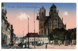 Allemagne--PRENZLAU --1916-- Markt Und Marienkirche (petite Animation)......cachet - Prenzlau