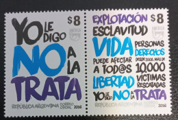 ARGENTINA - AÑO 2016 - Emisión "América UPAEP". Lucha Contra La Trata Tráfico Humano De Personas. Par Horizontal. - Unused Stamps