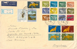 Ireland-Irlande-Irland 1977 Definitives Up To £1 Airmail Cover To Argentina - Lettres & Documents