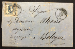 ITALY, Circulated Cover From TORINO To BOLOGNA, « King VICTOREMMANUEL II », 1863 - Autres & Non Classés