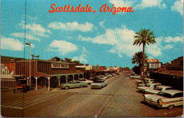 Arizona Scottsdale Main Street Old Cars And Lulu Belle Restaurant 1965 - Scottsdale