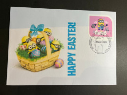 (2 Q 33) FDI Cover With New EASTER'S MINIONS Stamp (issued 14 March 2023 By Australia Post) - Covers & Documents