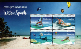 Cocos (Keeling) Islands SG 532 MS 2019 Water Sports,Mini Sheet,Mint Never Hinged - Isole Cocos (Keeling)