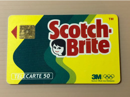 France Telecom Chip Telecarte Phonecard - Scotch Brite - Set Of 1 Used Card - Other & Unclassified